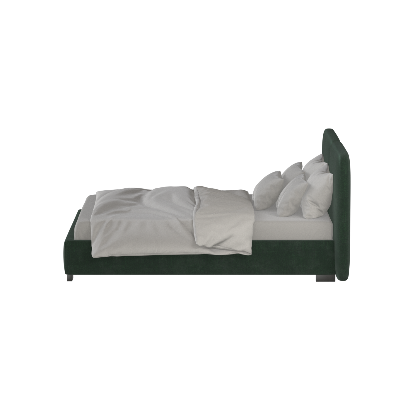 Chloe Upholstered Double Bed in Soft Woven Fabric