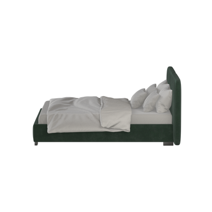 Chloe Upholstered Double Bed in Soft Woven Fabric