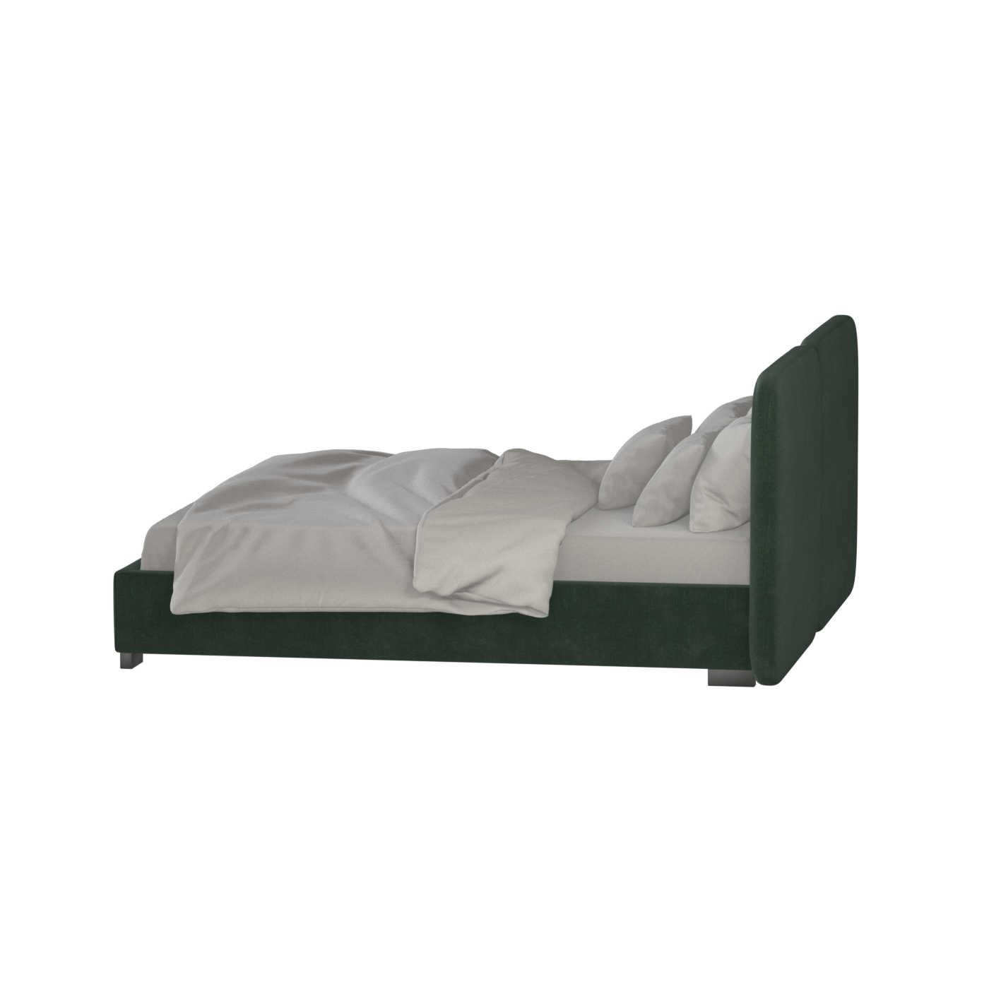 Chloe Upholstered Double Bed in Soft Woven Fabric