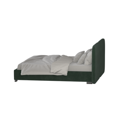 Chloe Upholstered Double Bed in Soft Woven Fabric