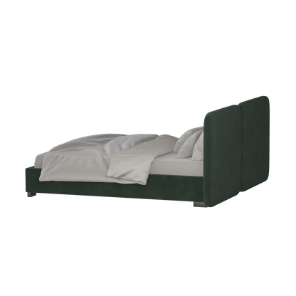 Chloe Upholstered Double Bed in Soft Woven Fabric