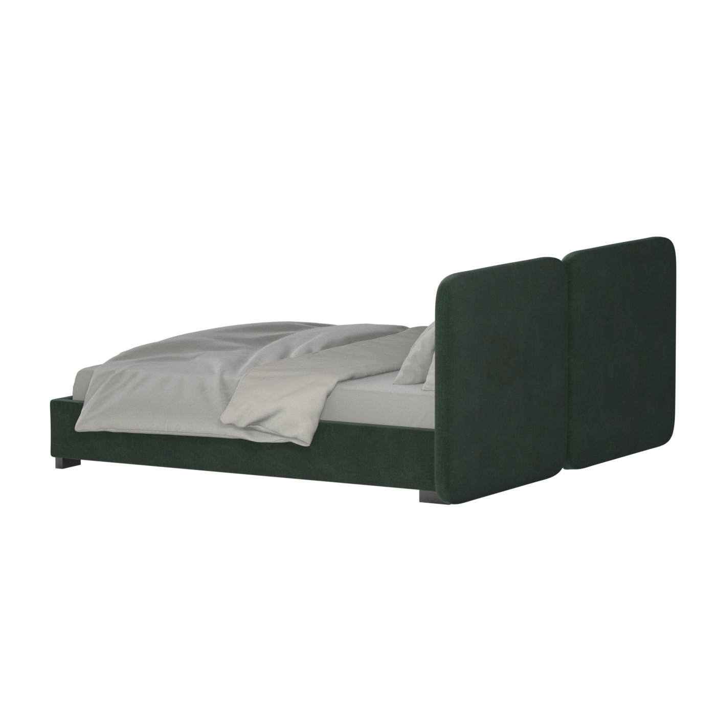 Chloe Upholstered Double Bed in Soft Woven Fabric