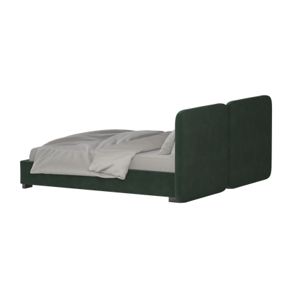 Chloe Upholstered Double Bed in Soft Woven Fabric
