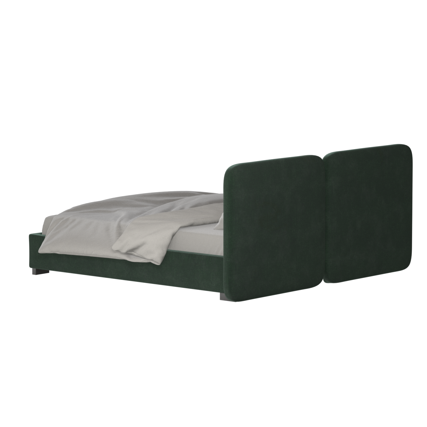 Chloe Upholstered Double Bed in Soft Woven Fabric