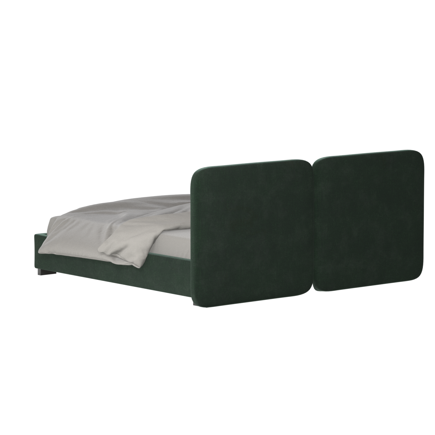 Chloe Upholstered Double Bed in Soft Woven Fabric