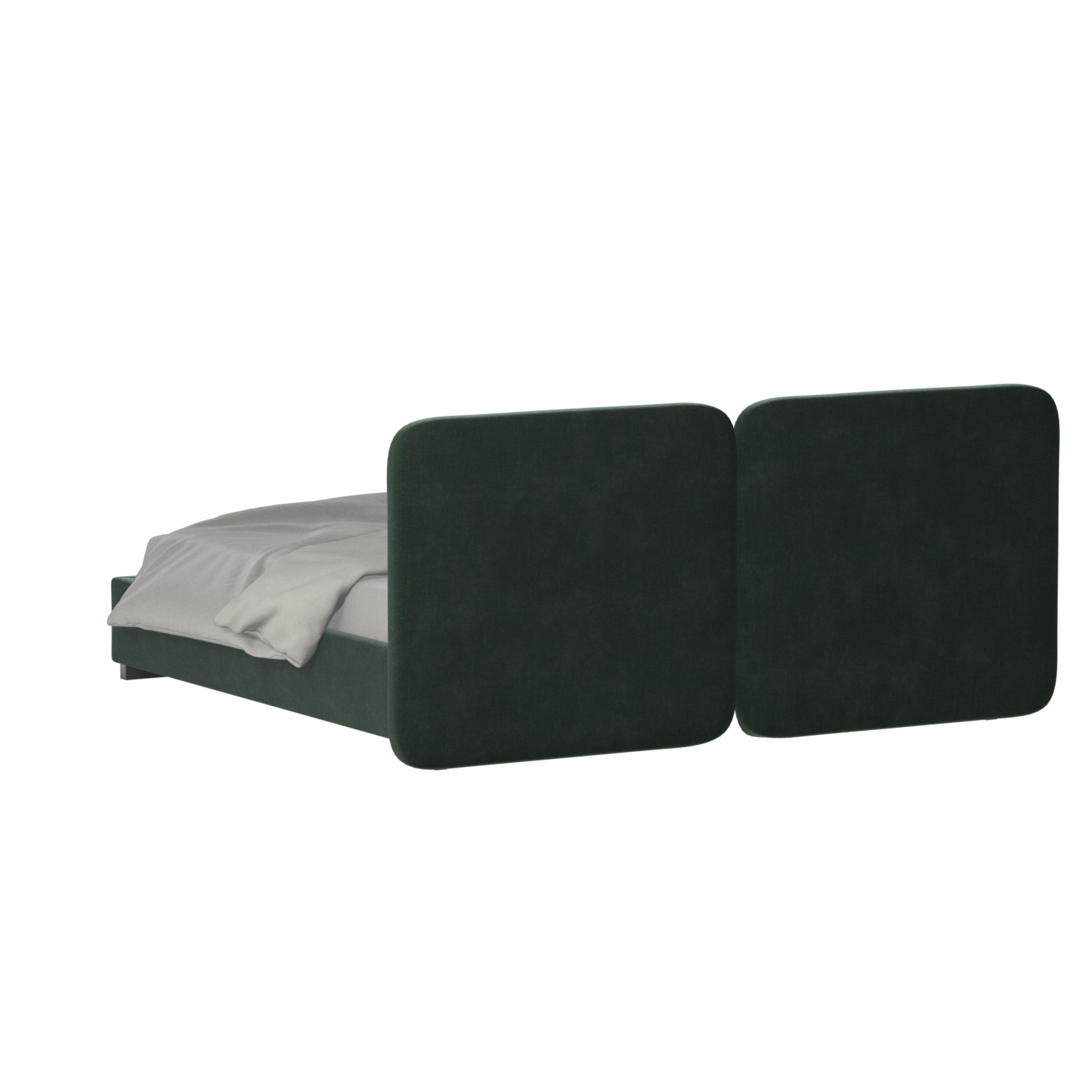 Chloe Upholstered Double Bed in Soft Woven Fabric