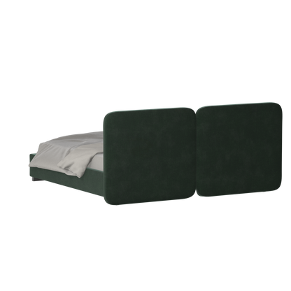 Chloe Upholstered Double Bed in Soft Woven Fabric