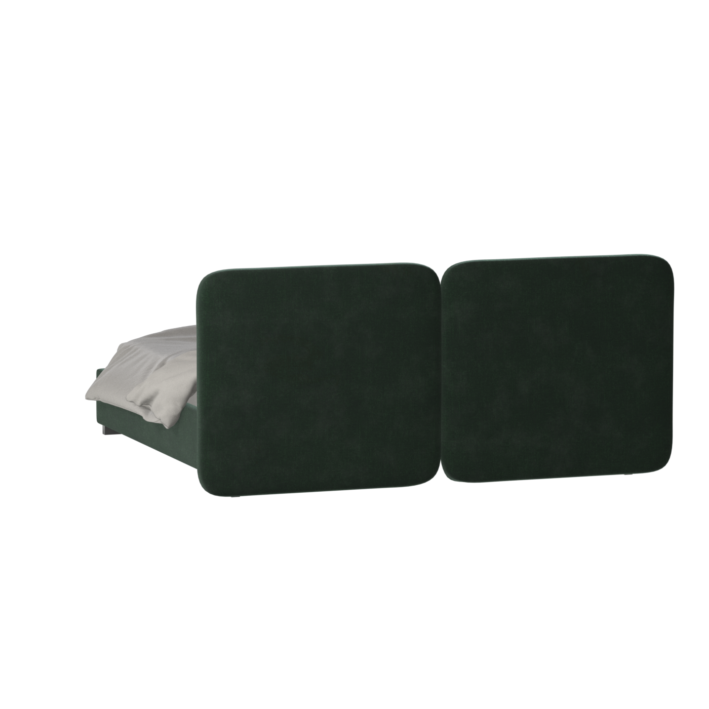 Chloe Upholstered Double Bed in Soft Woven Fabric