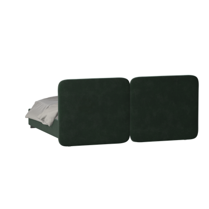 Chloe Upholstered Double Bed in Soft Woven Fabric