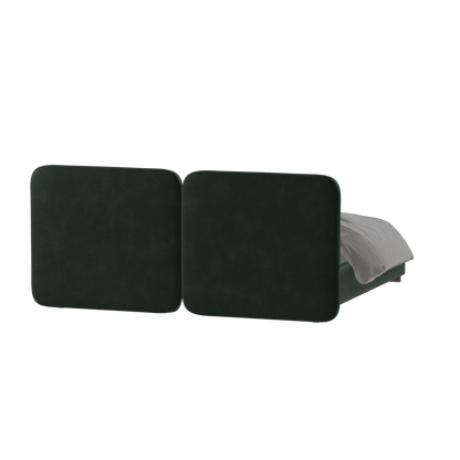 Chloe Upholstered Double Bed in Soft Woven Fabric