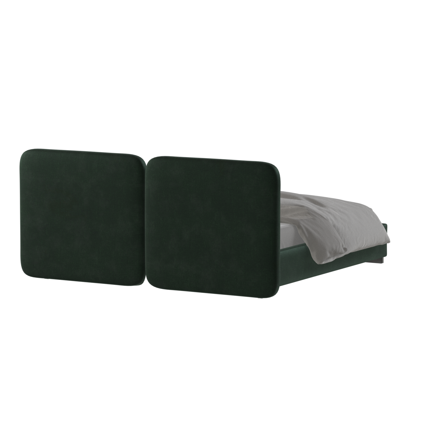 Chloe Upholstered Double Bed in Soft Woven Fabric