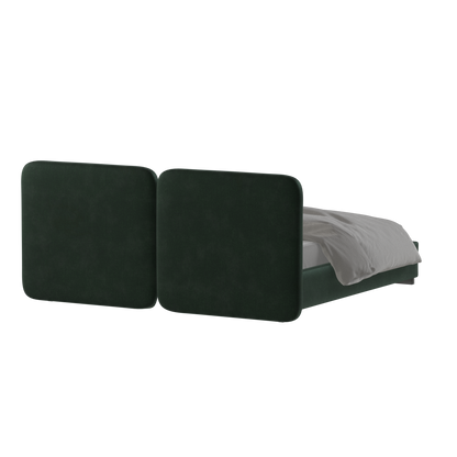 Chloe Upholstered Double Bed in Soft Woven Fabric