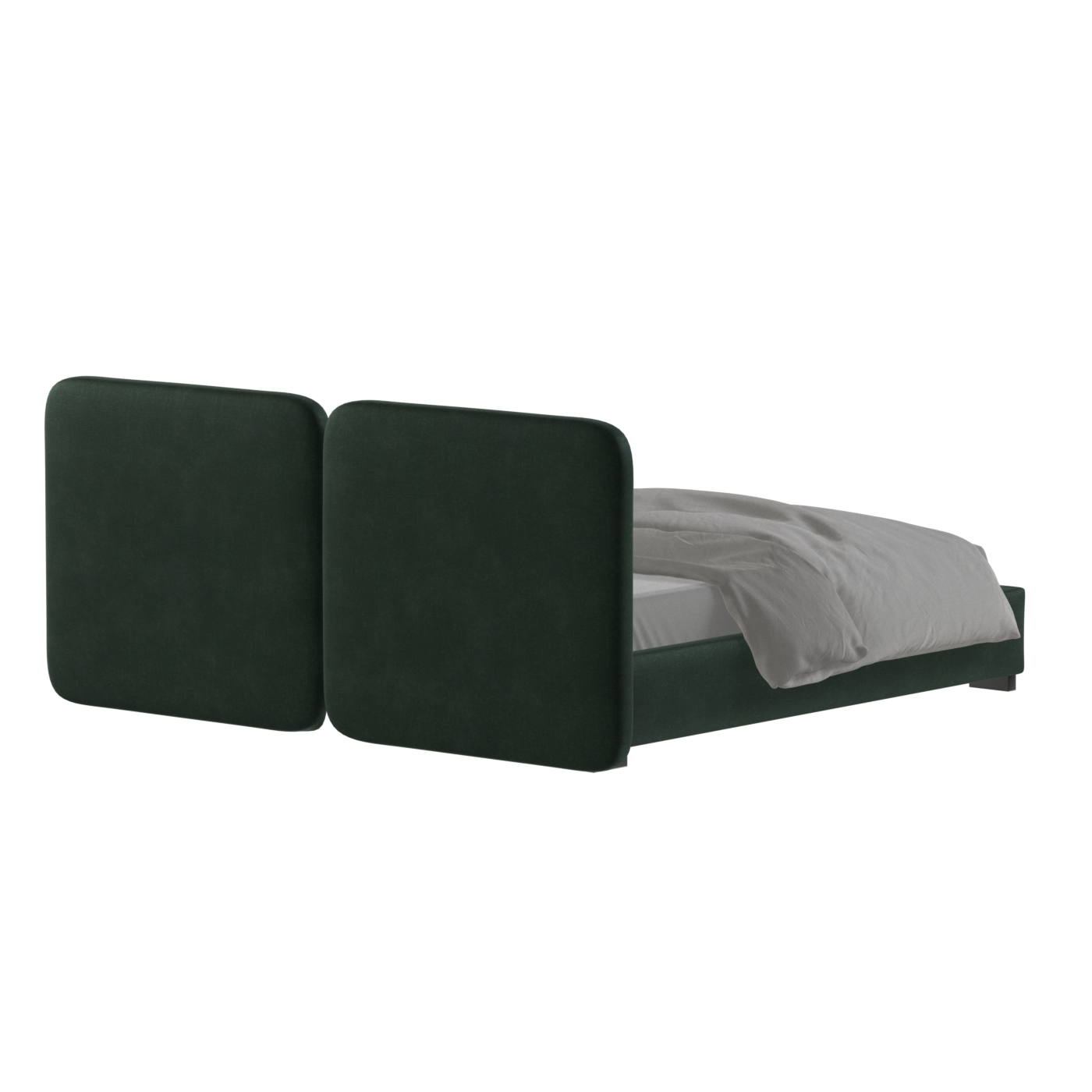 Chloe Upholstered Double Bed in Soft Woven Fabric