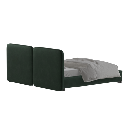 Chloe Upholstered Double Bed in Soft Woven Fabric
