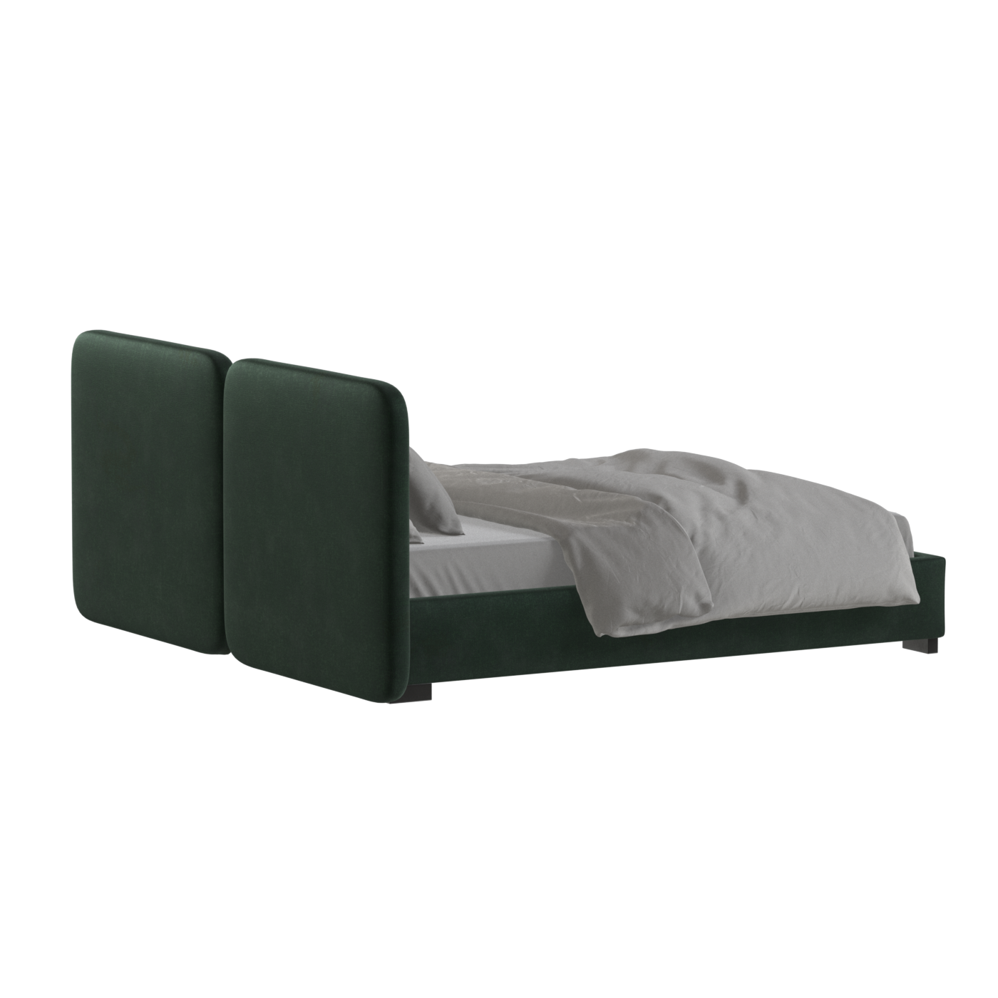 Chloe Upholstered Double Bed in Soft Woven Fabric