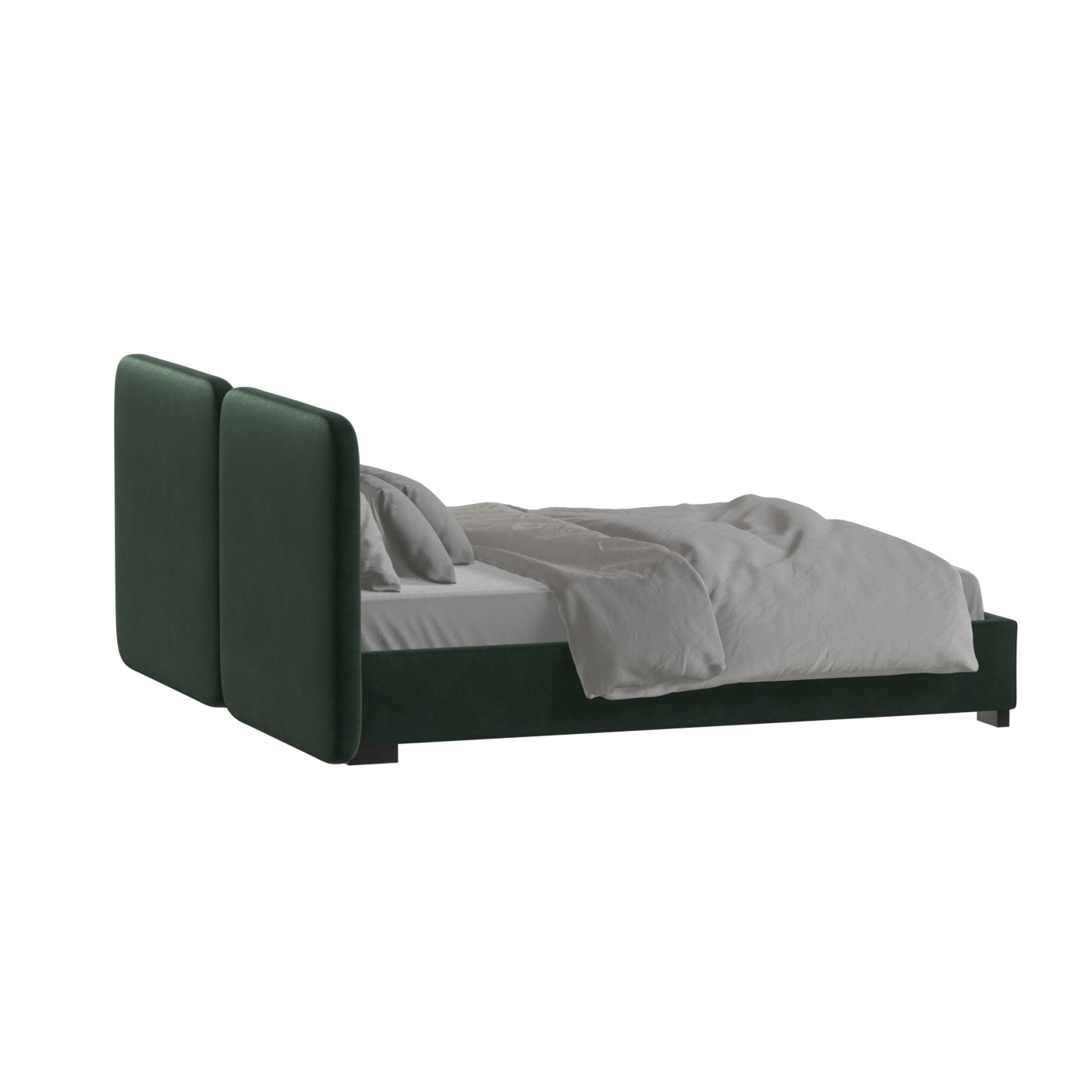 Chloe Upholstered Double Bed in Soft Woven Fabric