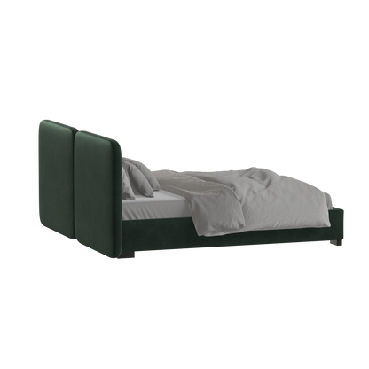 Chloe Upholstered Double Bed in Soft Woven Fabric