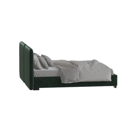 Chloe Upholstered Double Bed in Soft Woven Fabric