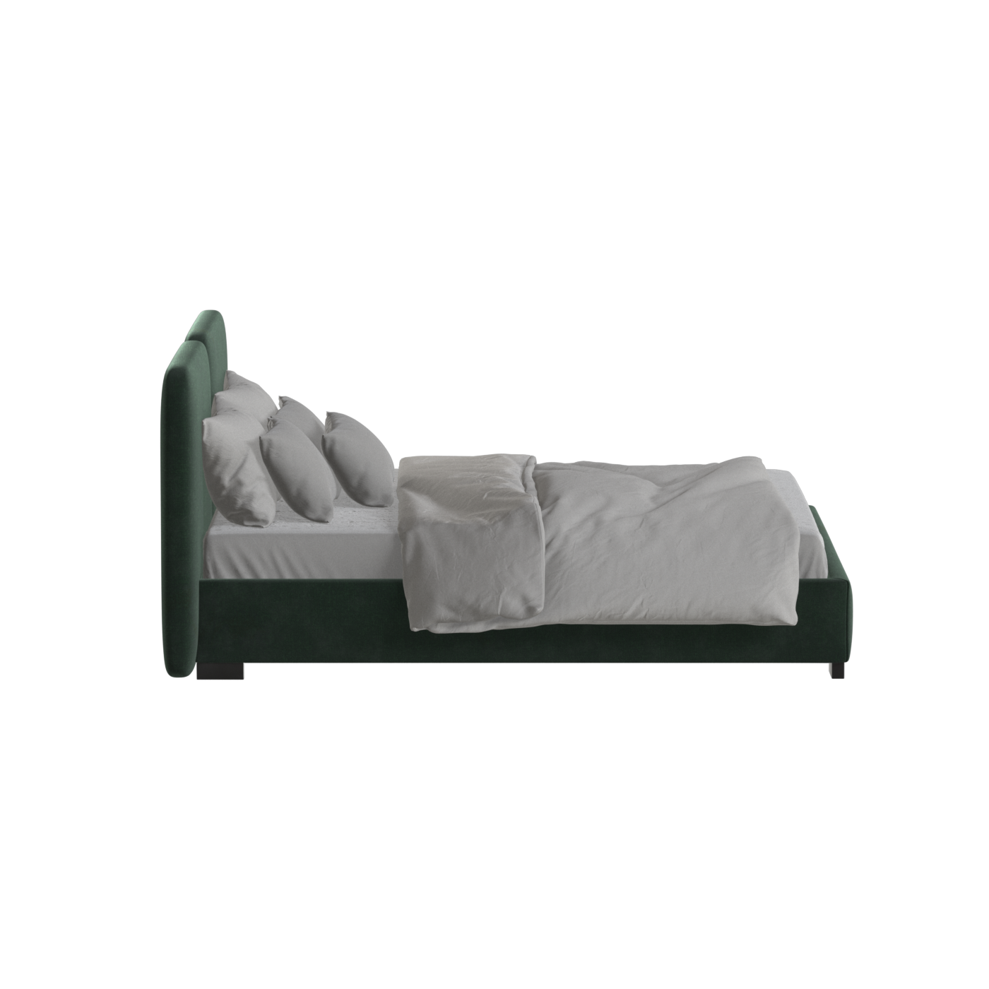 Chloe Upholstered Double Bed in Soft Woven Fabric