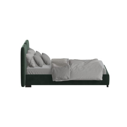 Chloe Upholstered Double Bed in Soft Woven Fabric