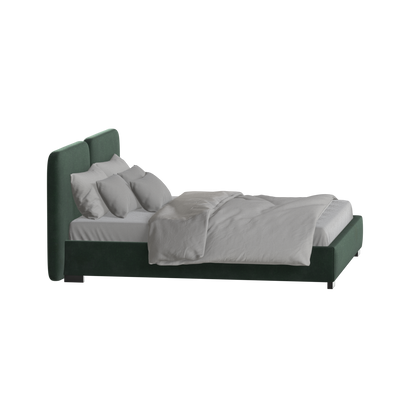 Chloe Upholstered Double Bed in Soft Woven Fabric