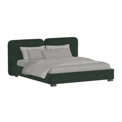 Chloe Upholstered Double Bed in Soft Woven Fabric