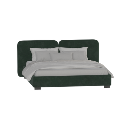Chloe Upholstered Double Bed in Soft Woven Fabric