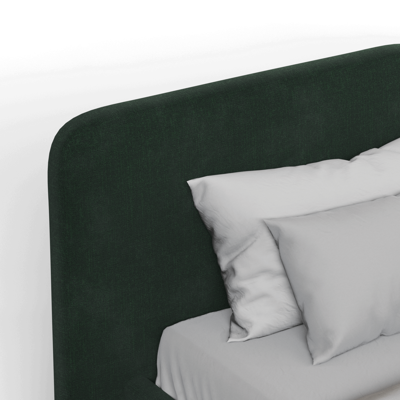 Chloe Upholstered Double Bed in Soft Woven Fabric