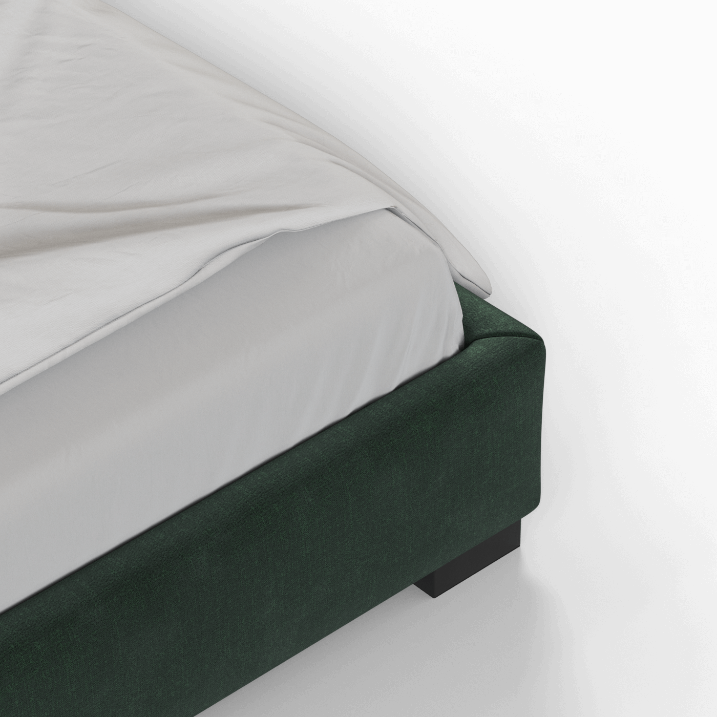 Chloe Upholstered Double Bed in Soft Woven Fabric
