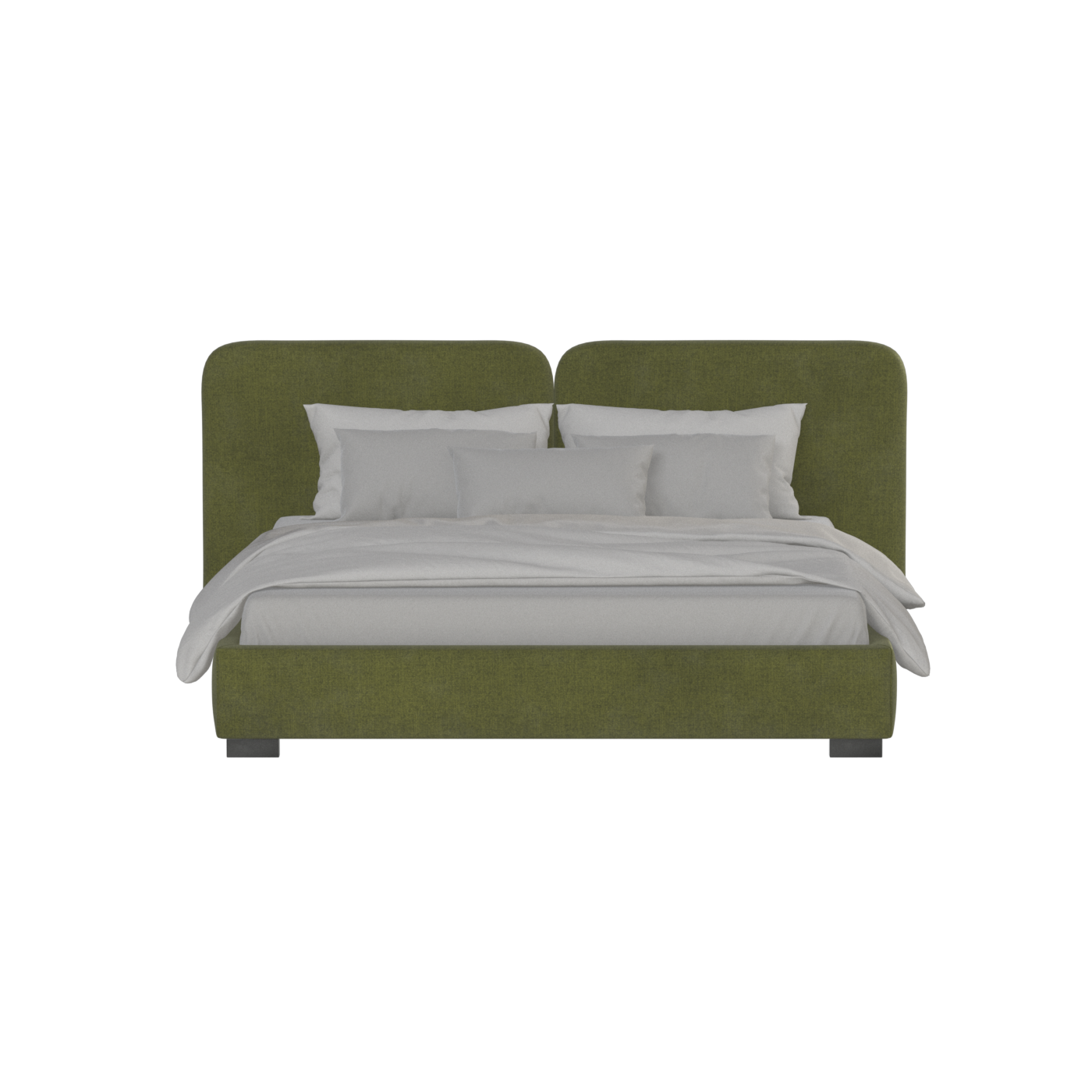 Chloe Upholstered Double Bed in Soft Woven Fabric