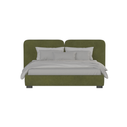 Chloe Upholstered Double Bed in Soft Woven Fabric