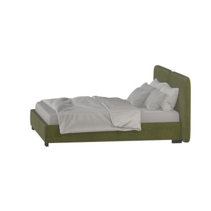 Chloe Upholstered Double Bed in Soft Woven Fabric