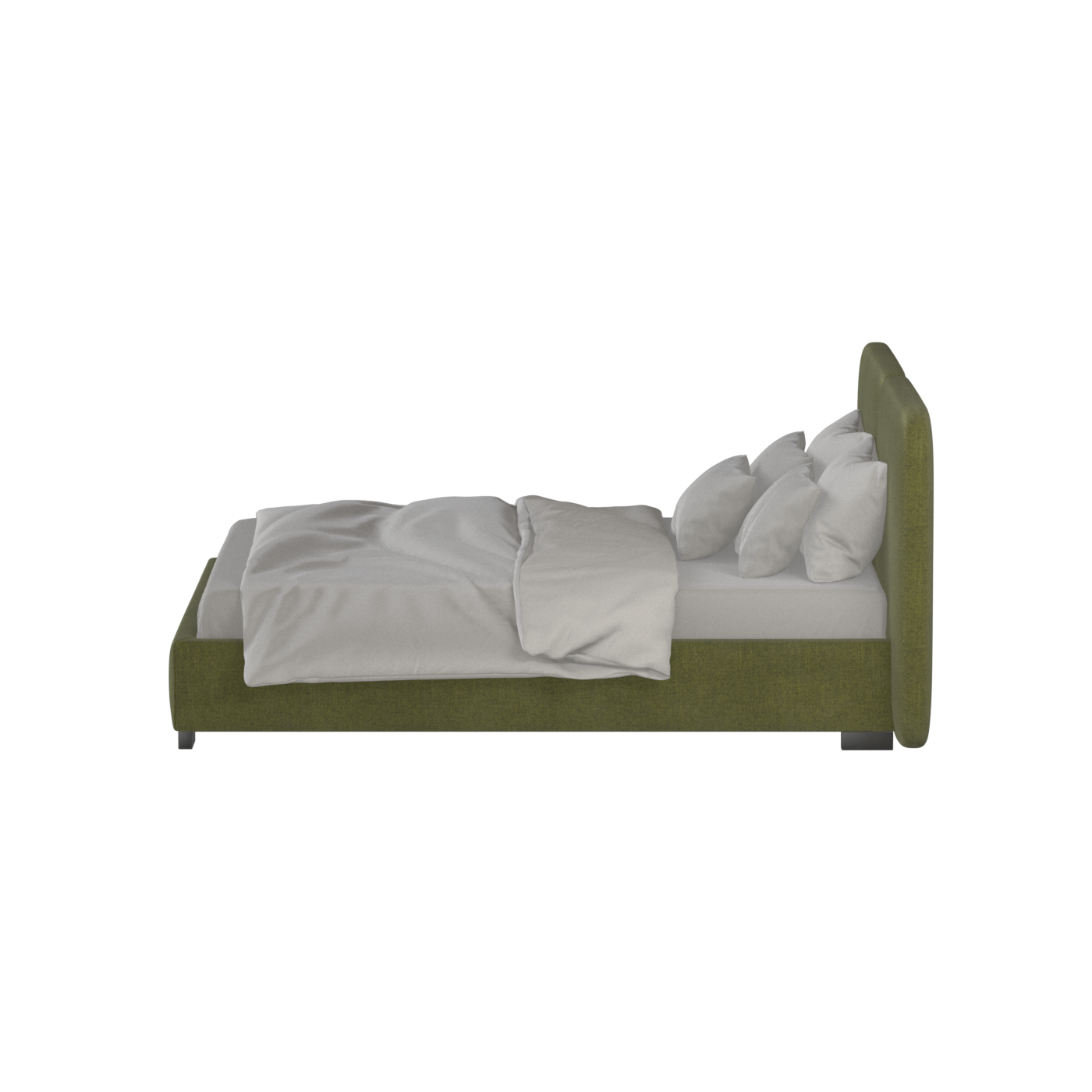 Chloe Upholstered Double Bed in Soft Woven Fabric