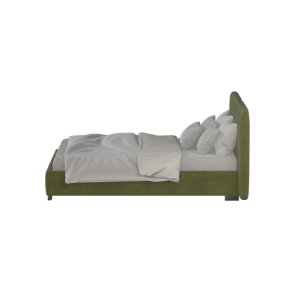 Chloe Upholstered Double Bed in Soft Woven Fabric