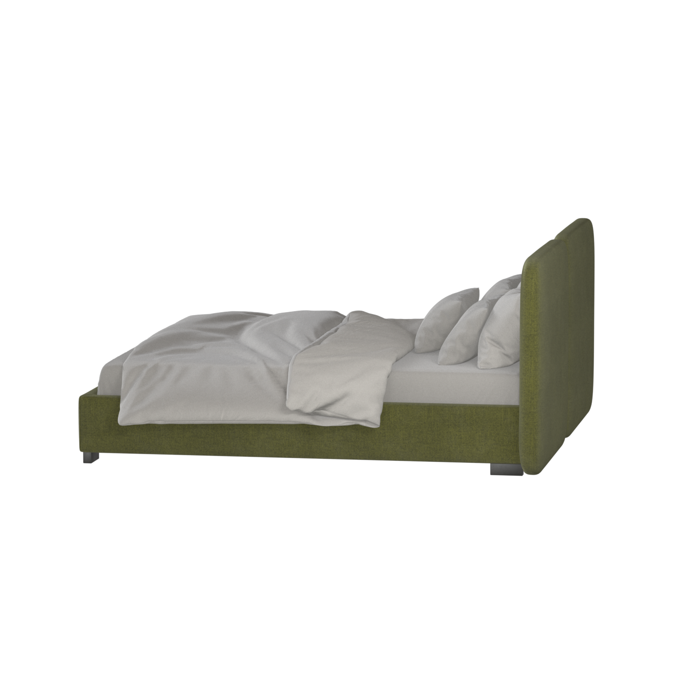Chloe Upholstered Double Bed in Soft Woven Fabric