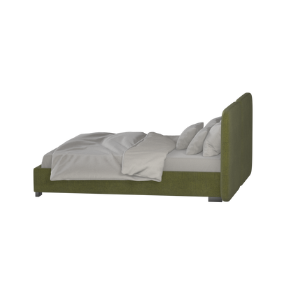 Chloe Upholstered Double Bed in Soft Woven Fabric