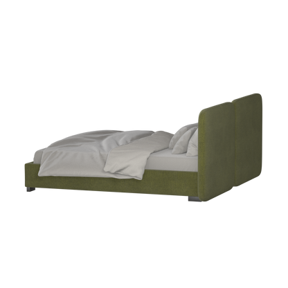 Chloe Upholstered Double Bed in Soft Woven Fabric
