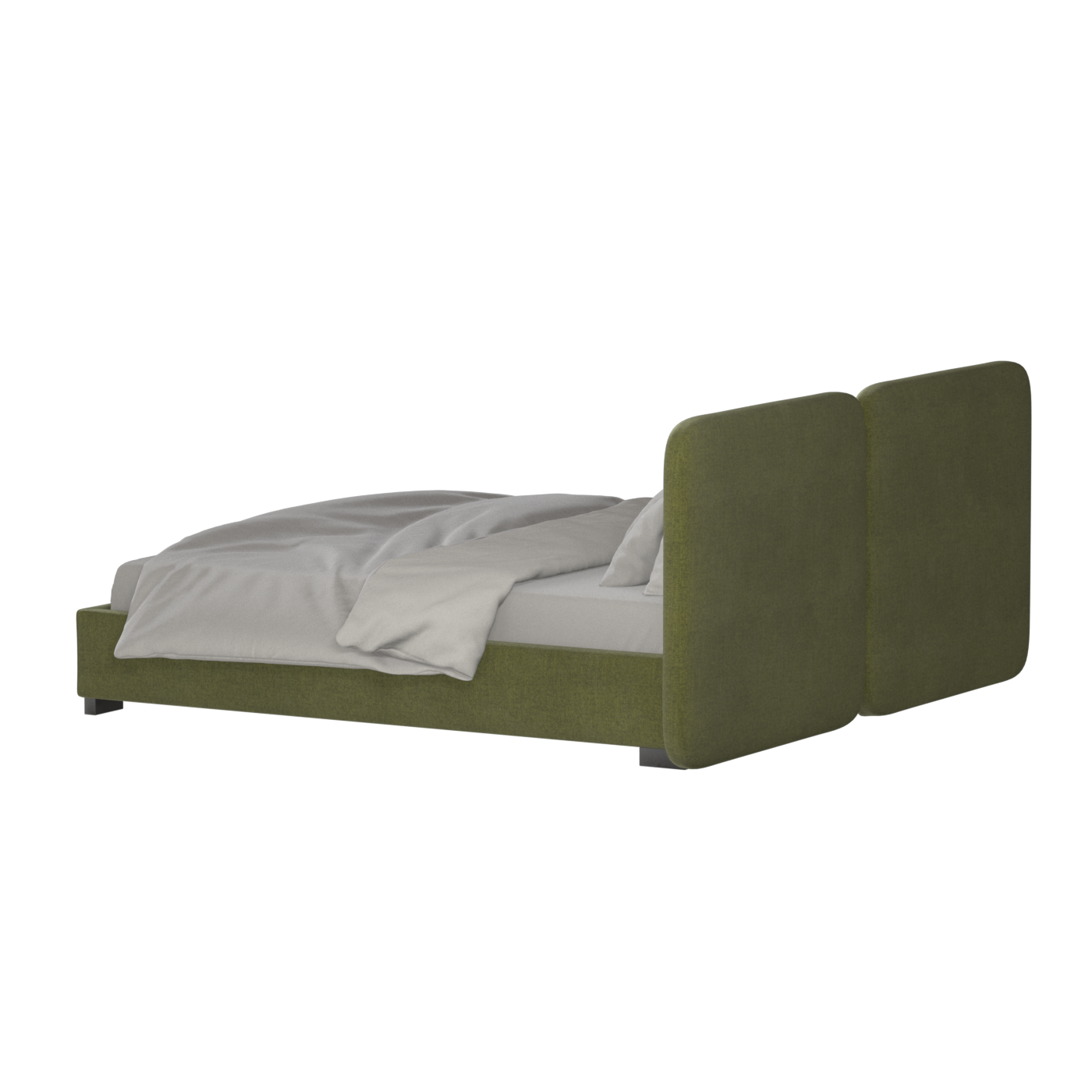 Chloe Upholstered Double Bed in Soft Woven Fabric