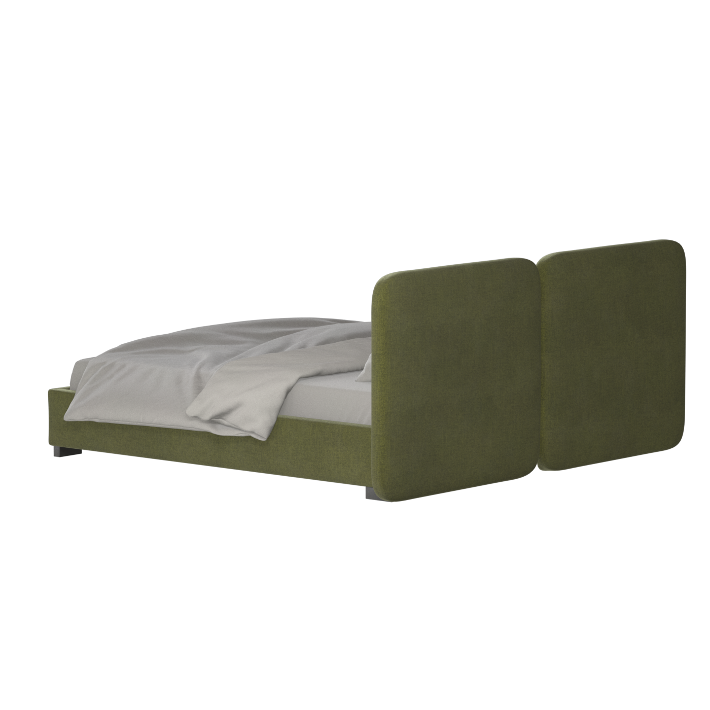 Chloe Upholstered Double Bed in Soft Woven Fabric