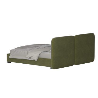 Chloe Upholstered Double Bed in Soft Woven Fabric