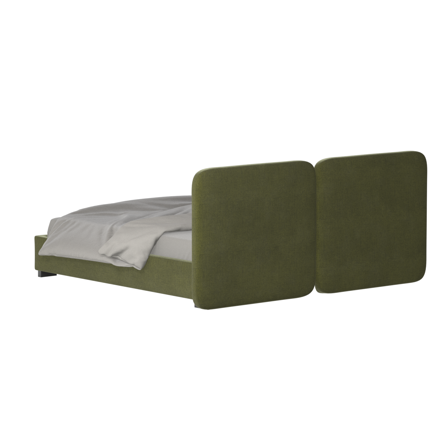 Chloe Upholstered Double Bed in Soft Woven Fabric