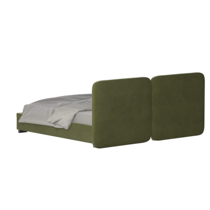 Chloe Upholstered Double Bed in Soft Woven Fabric