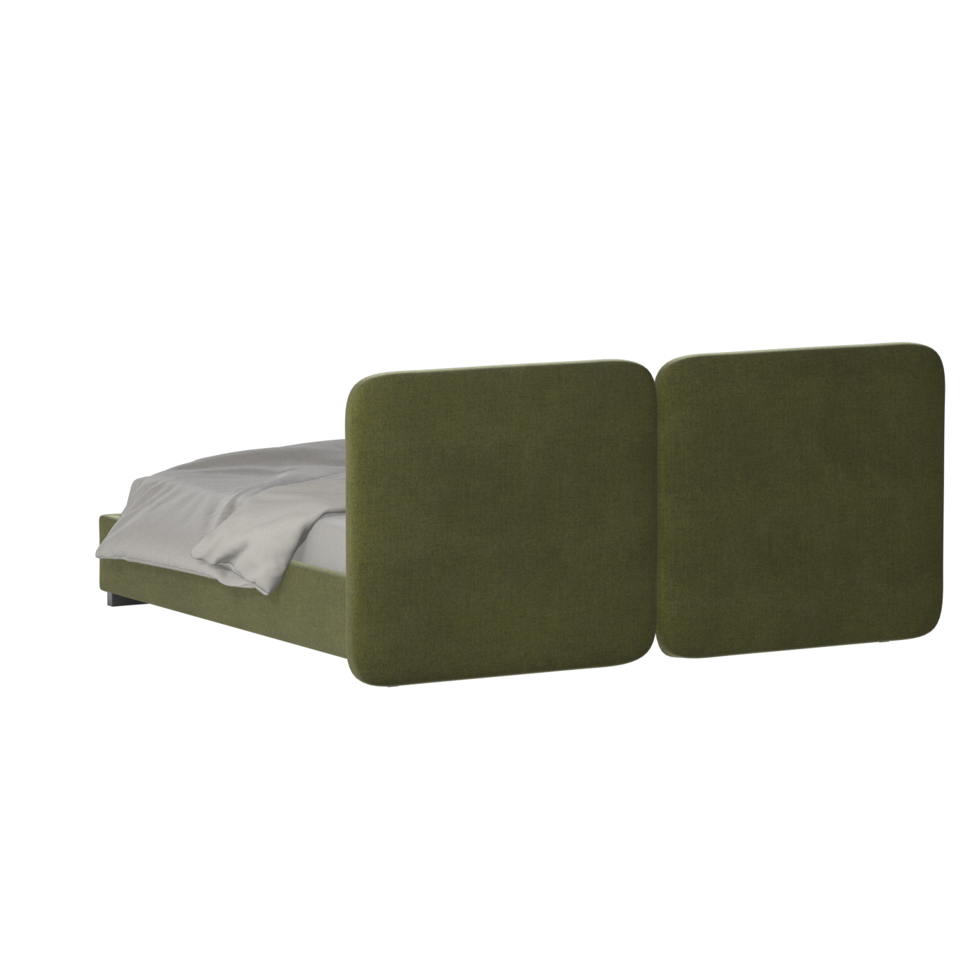 Chloe Upholstered Double Bed in Soft Woven Fabric