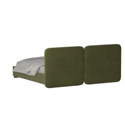 Chloe Upholstered Double Bed in Soft Woven Fabric