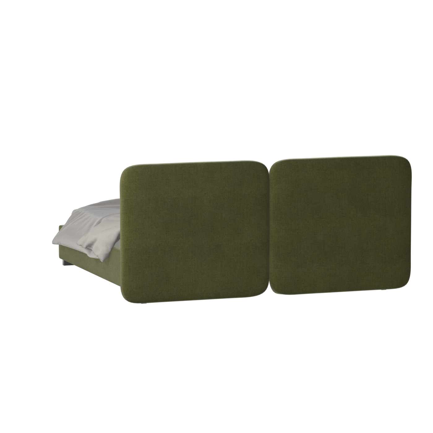Chloe Upholstered Double Bed in Soft Woven Fabric