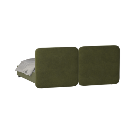 Chloe Upholstered Double Bed in Soft Woven Fabric