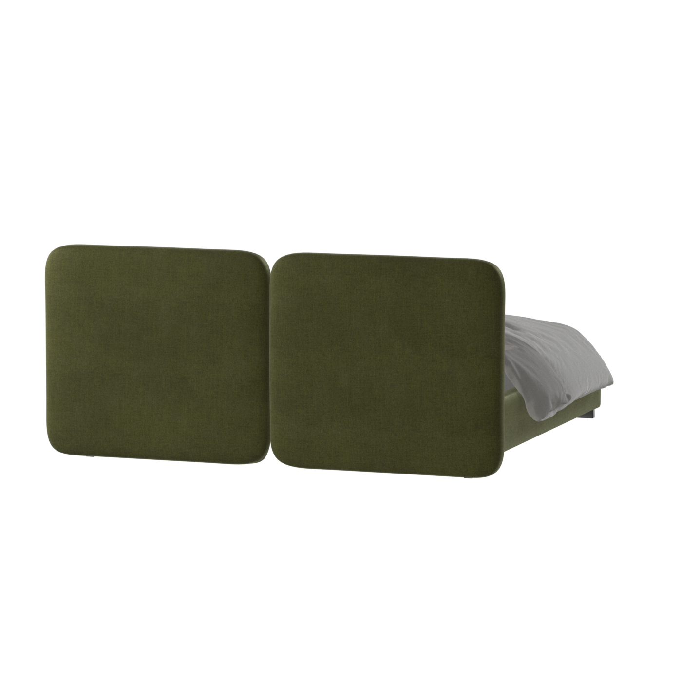Chloe Upholstered Double Bed in Soft Woven Fabric