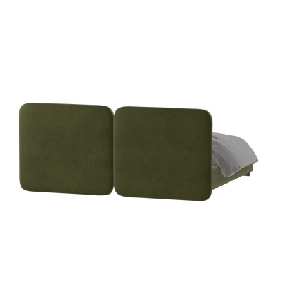 Chloe Upholstered Double Bed in Soft Woven Fabric
