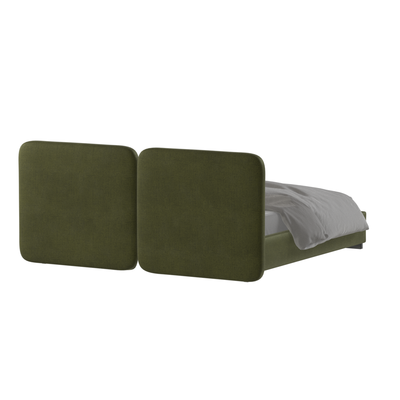 Chloe Upholstered Double Bed in Soft Woven Fabric