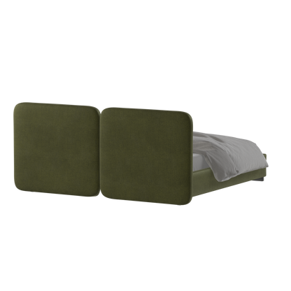 Chloe Upholstered Double Bed in Soft Woven Fabric